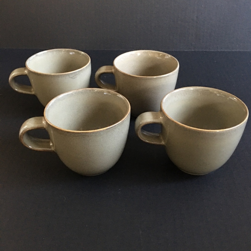 Set Of 4 Two-Color FORLIFE Coffee Mugs 8 Oz. Taupe Greige New Unused